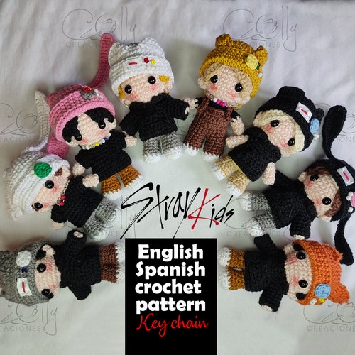 Crochet PATTERNS -key Chain Stray Kids Ot8 Maniac World - PDF