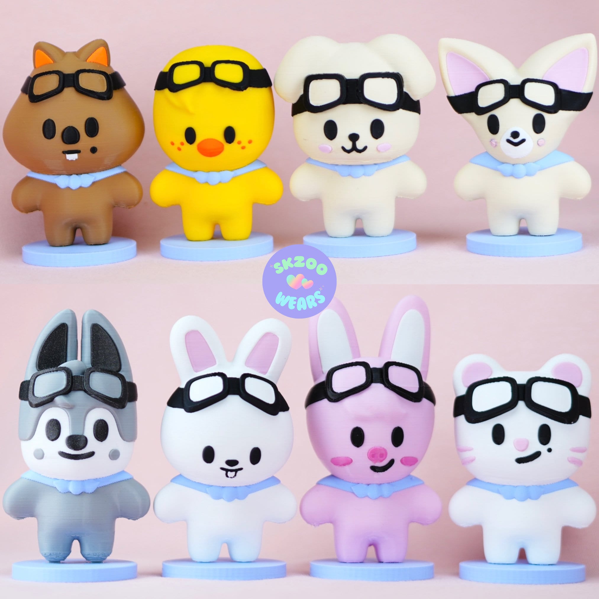Pilot Skzoo 3D Figure, OT8 Collectible, SKZ KPOP Merch - Etsy
