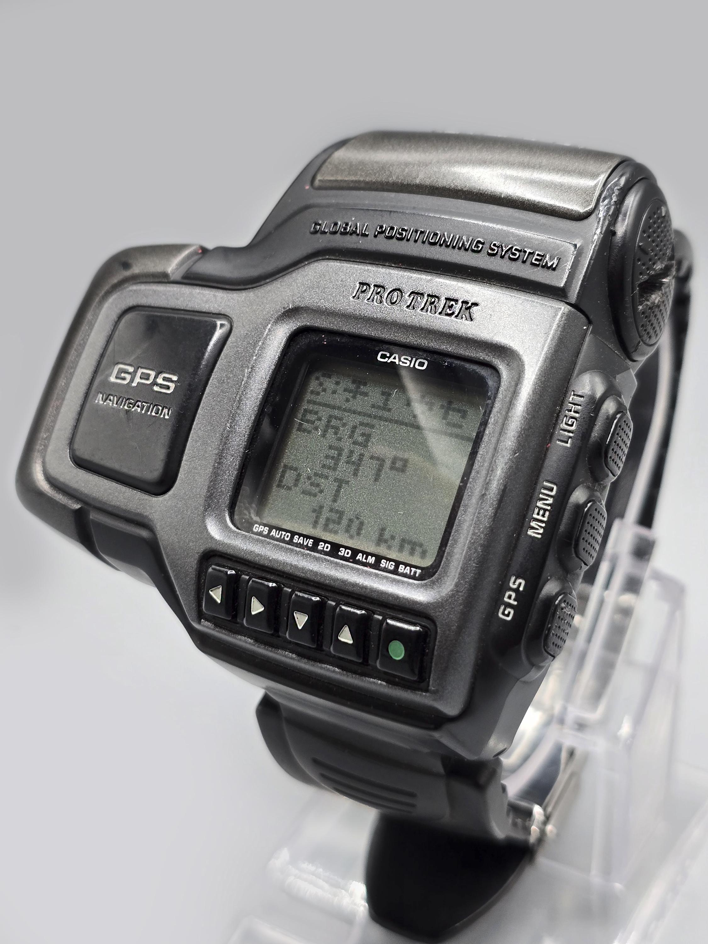 Casio Pro Trek PRT-1GPJ GPS Navigation Digital Watch 1999 Vintage