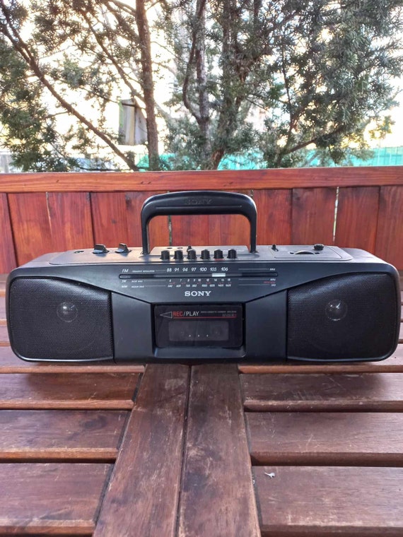 Sony CFS 2045 Vintage Japanese Boombox WE All Live in the Yellow