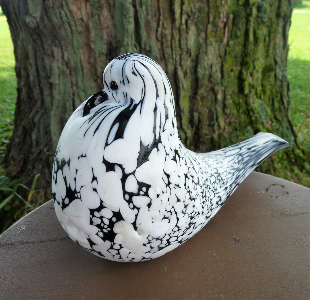 MURANO, Italy - Archimede Seguso - Rare Bianco Nero White and