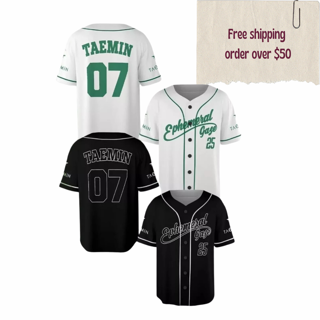 TAEMIN SHINEE Baseball Jersey Shawol Merch Shirt Kpop Concert