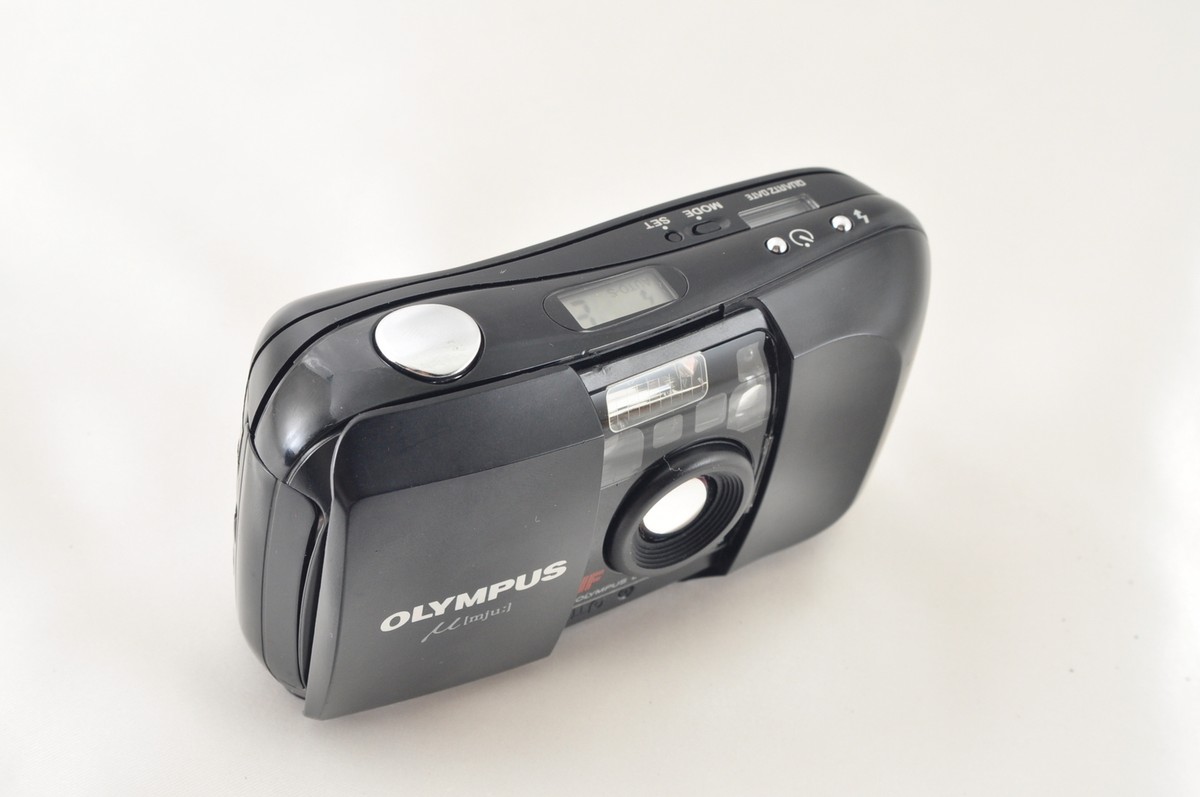 Olympus μ Mju 35mm f/3.5 Point & Shoot Film Camera Black From