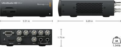 Blackmagic UltraStudio HD Mini 3G-SDI HDMI broadcast box video