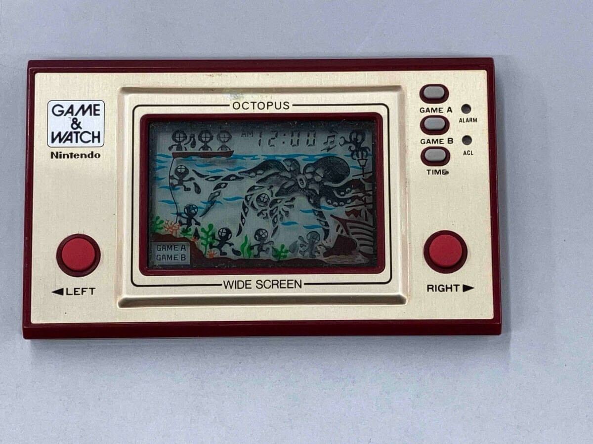 NINTENDO GAME AND & WATCH Octopus Wide Screen Vintage Tested