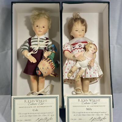 R. JOHN WRIGHT C0LLECTOR CLUB COLE & MILLY DOLL SET LE No. 121 | eBay