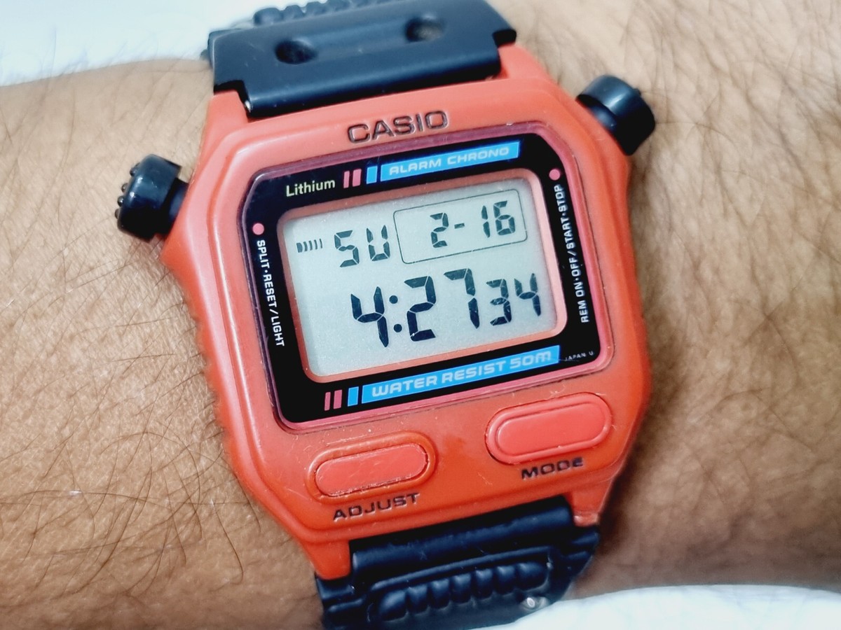Casio Original SW 200 Red Very Rare Vintage Japan Watch | eBay