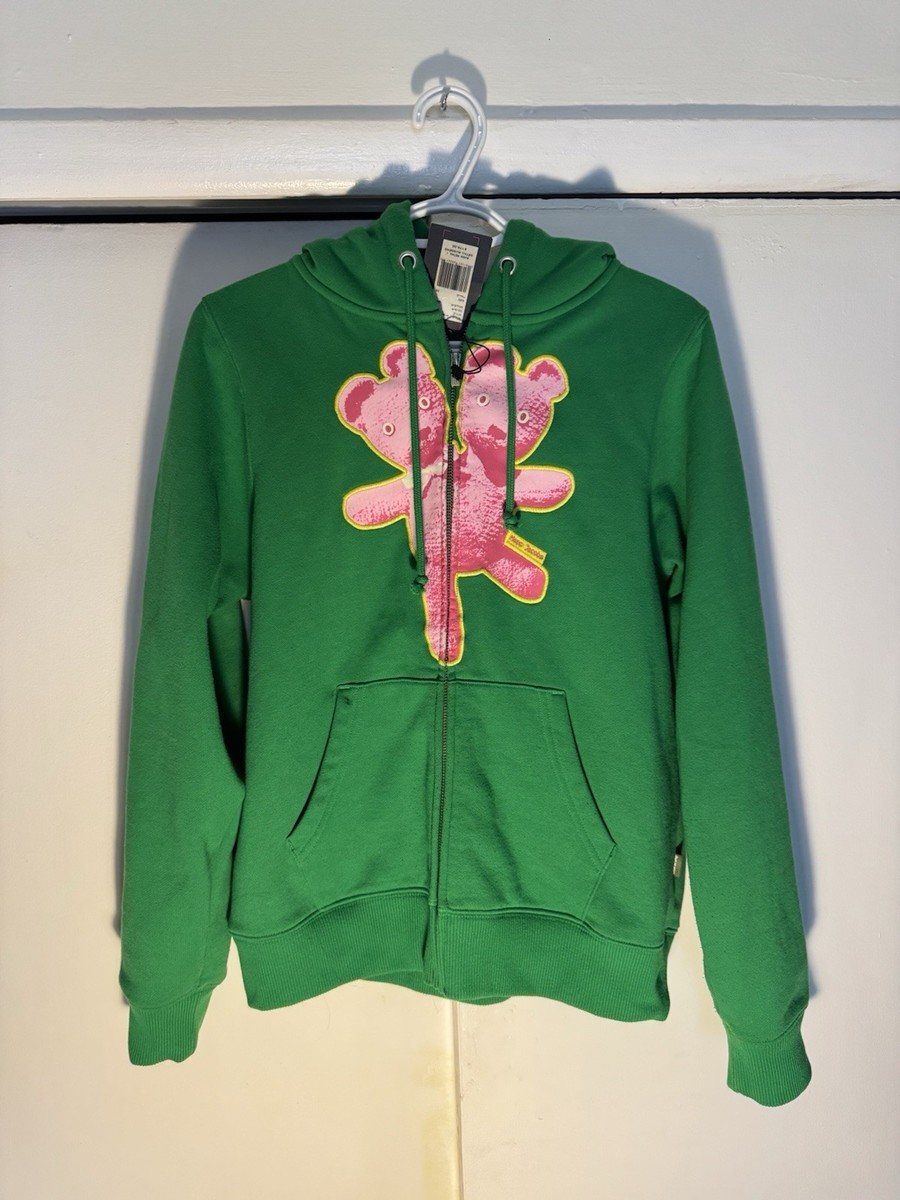 heaven marc jacobs Green Zip up Hoodie XS-S Pink Bear | eBay