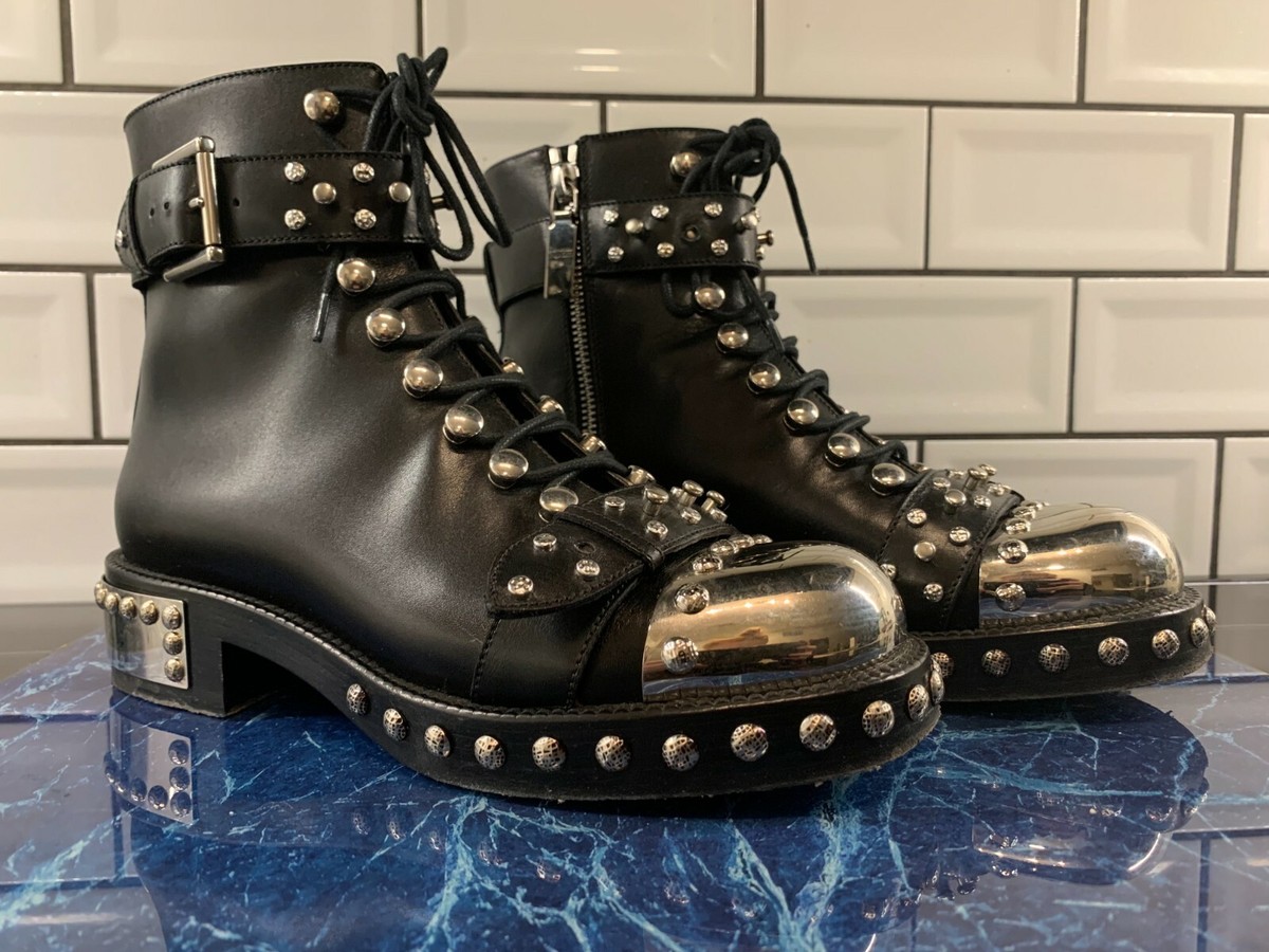 Alexander McQueen Studded Combat Boots (size 36): Retail $1,995 | eBay
