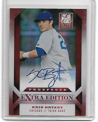 Kris Bryant 2013 Panini Elite Extra Edition Refractor RC Auto SP