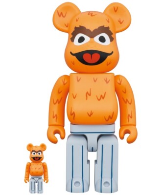 Figure BE@RBRICK OSCAR THE GROUCH The Original Orange Fur Ver 100