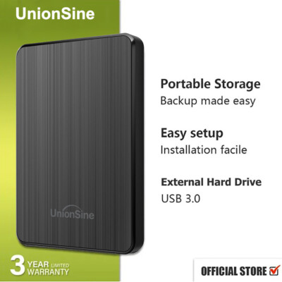 UnionSine Portable External Hard Drive USB 3.0 Laptop PS4 Storage