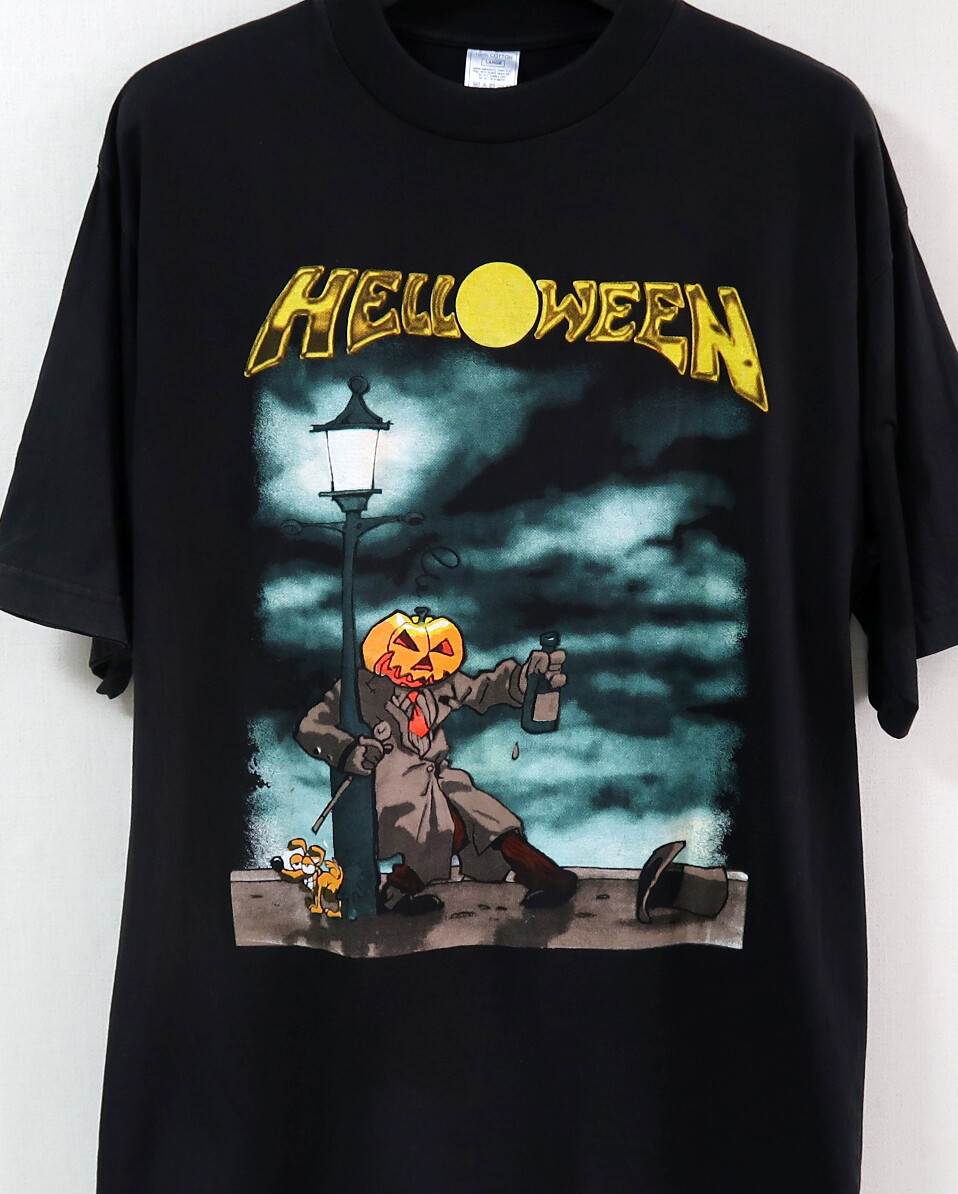 90s vintage helloween band concert t shirt master ring world tour