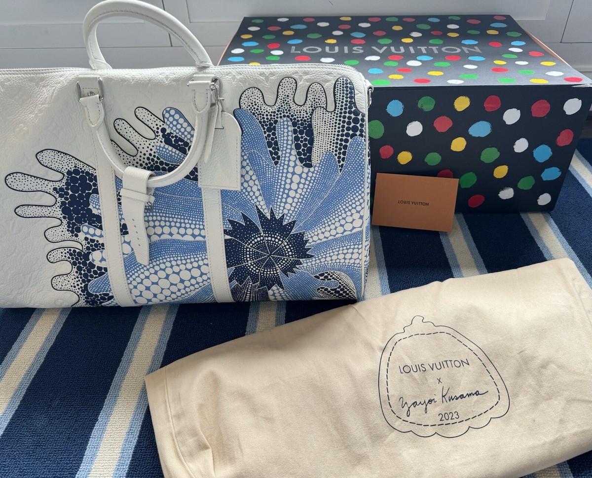 Louis Vuitton x Yayoi Kusama 2023 Keepall Crossbody - Blue and