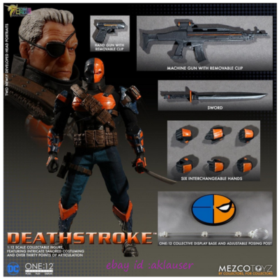 Mezco Toyz 1/12 DC Comics Deathstroke Action Figure Toy Model In