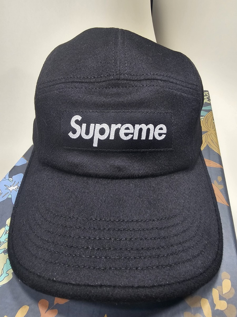 Supreme Wool Camp Cap Black FW20 | eBay