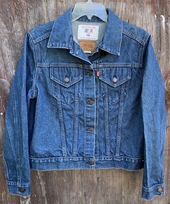 1984 Olympic Team Vintage Levis Denim Jacket 76001-0214 Size L 80s