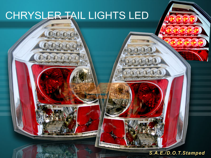 2005-2007 CHRYSLER 300C 300-C SRT-8 SEDAN 4-DOOR CLEAR LED TAIL