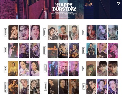 SEVENTEEN HAPPY BURSTDAY WEVERSE ver. official photocard 3piece