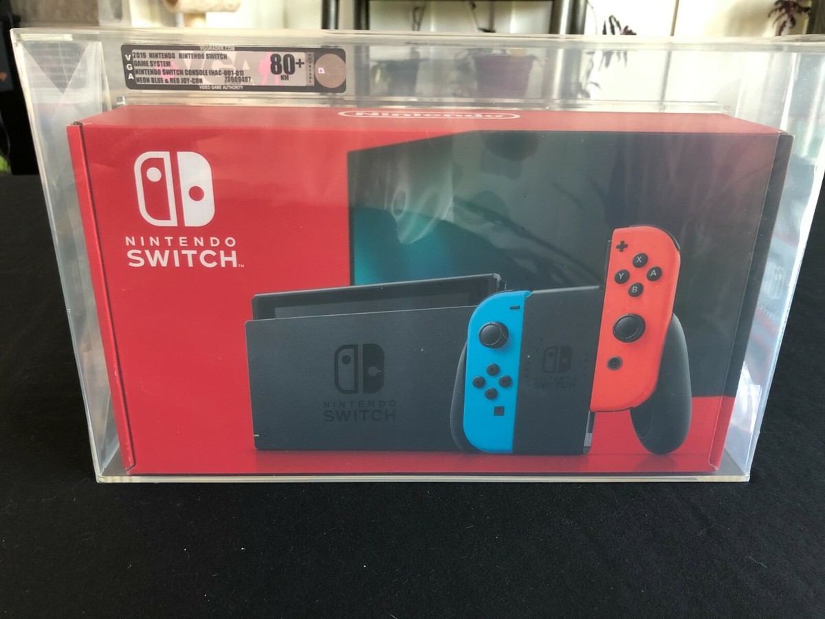 Nintendo Switch Neon Blue and Neon Red Joy-Con Console, New Graded