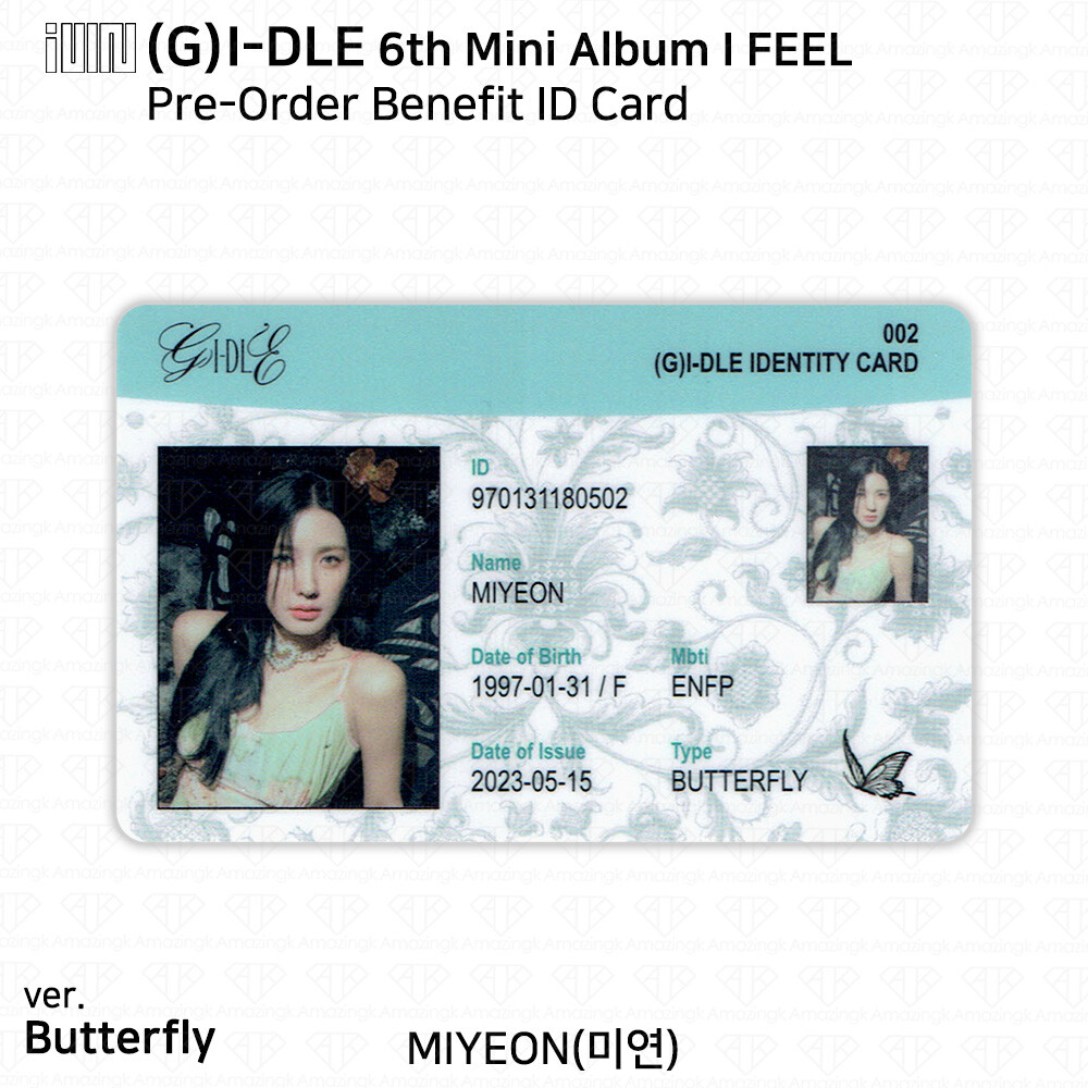 G)I-DLE G-IDLE IDLE 6th Mini Album I Feel Photocard Polaroid ID