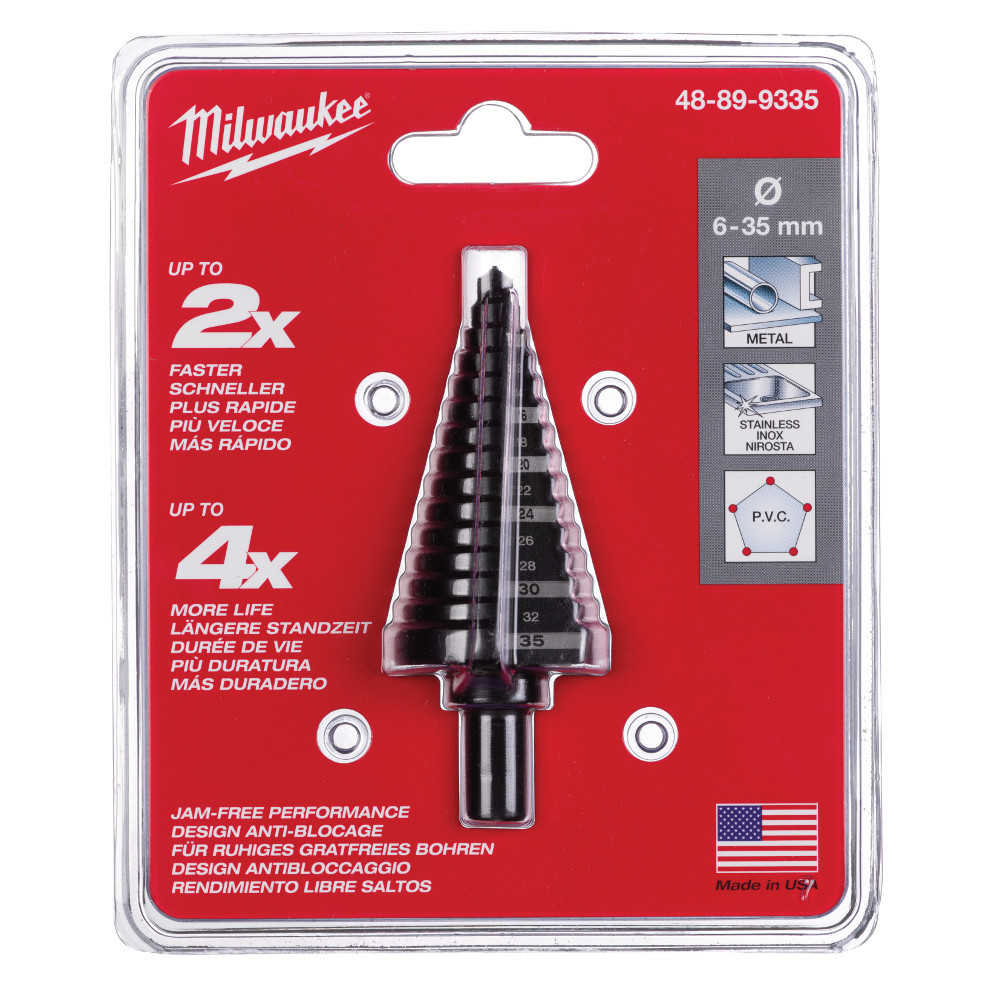 Milwaukee 48-89-9335 6 mm - 35 mm, 14 Hole Size Step Drill Bit | eBay