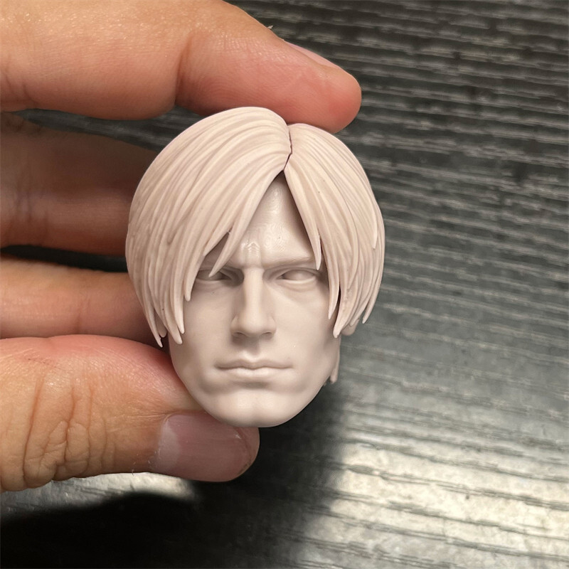 1/6 Scale The Resident Evil Leon Scott Kenn Head Sculpt Unpainted