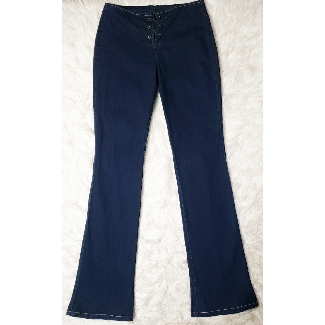 Y2K l.e.i. Jeans 26 inch Vintage 00s Lace Up Flare Bootcut Dark