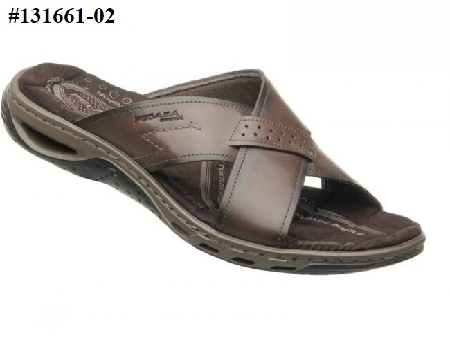 New Men's PEGADA leather slip-on sandals with cushion insoles | eBay