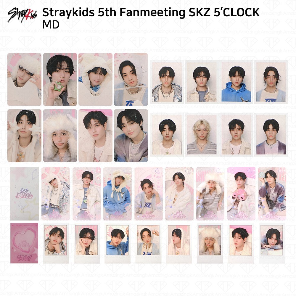 STRAY KIDS 5th Fanmeeting SKZ 5'CLOCK Official MD ID Photo Ticket
