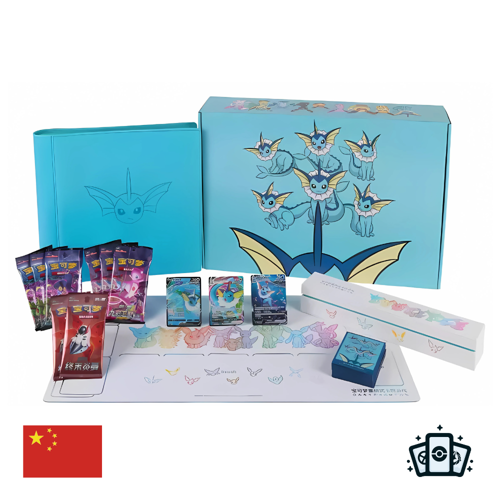 Pokemon TCG Eevee GX Gift Box Binder Collection Vaporeon
