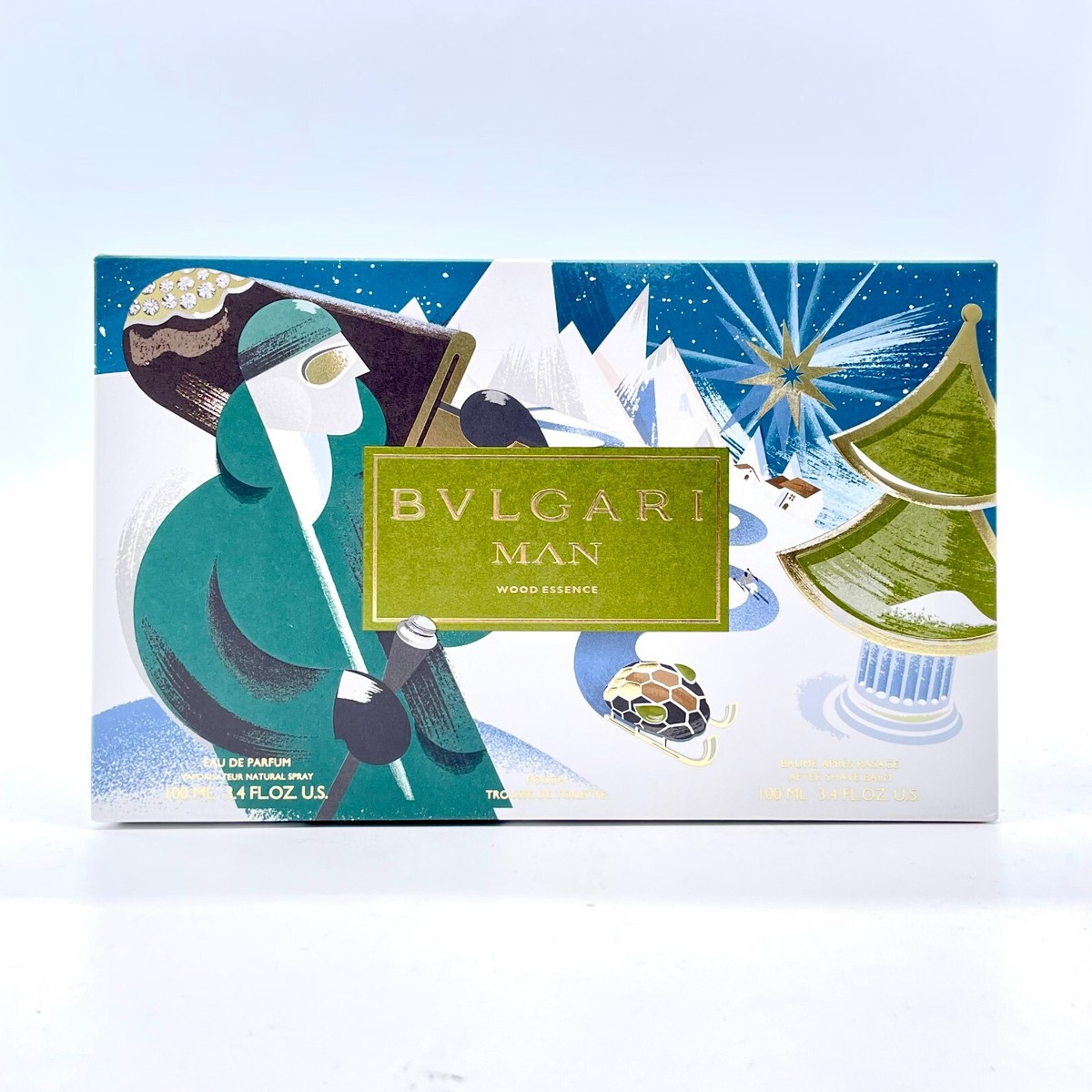 Bvlgari Man Wood Essence Men 3pc Gift Set (3.4oz EDP SPR + 3.4oz