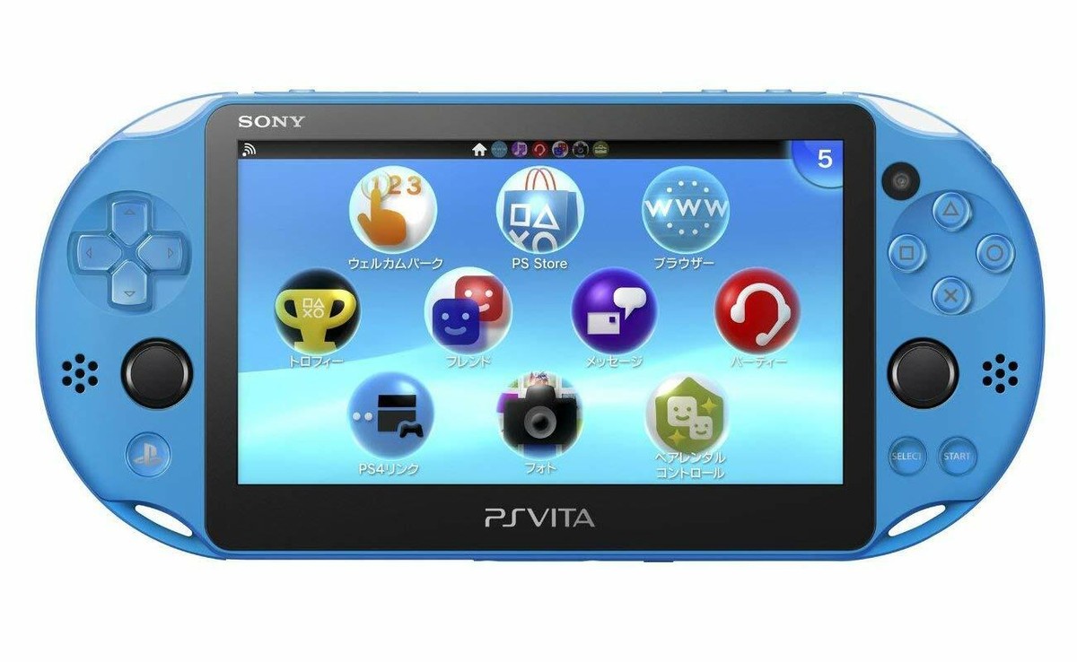 USED PS Playstation vita Wi-Fi model AQUA BLUE with all items ZA23