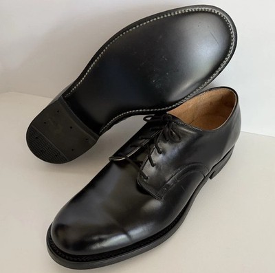 VTG 80's DLA Military US Navy Service Oxford Dress Shoes Black