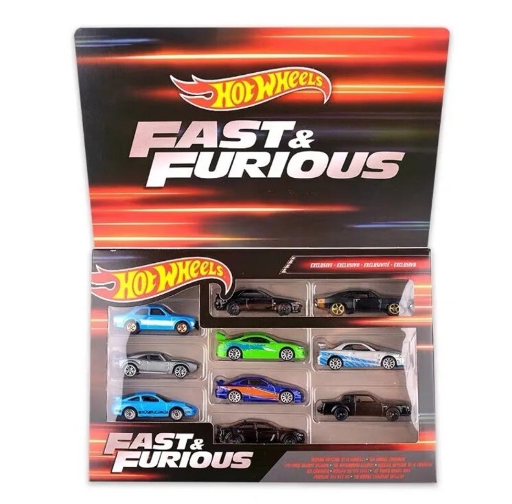 Hot Wheels Fast & Furious 2023 10 Pack Exclusive Skyline & Dodge
