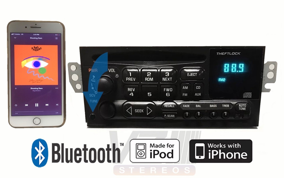 ✓OEM 95-02 DELCO GM CHEVY AMFM/CD S10 VENTURE, BLAZER. BLUETOOTH