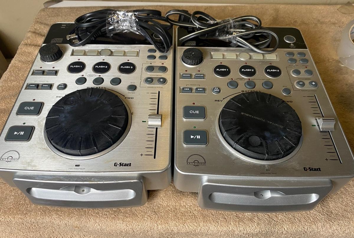 Set of 2-American DJ Pro-Scratch 1 Professional CD Players- TESTED
