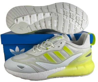 Adidas Men's Originals ZX 2K Boost 2.0 Neon Slime Green White