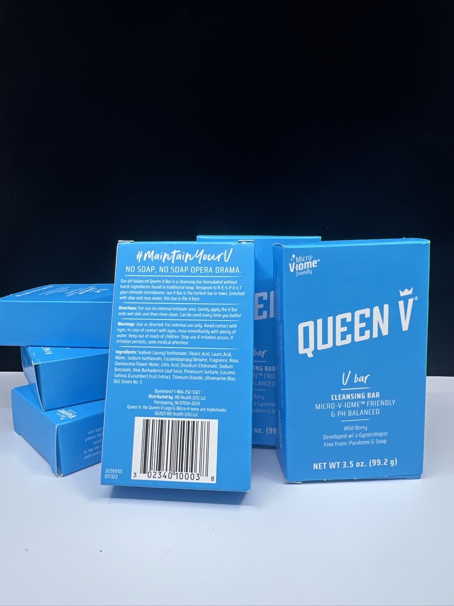 Queen V Cleansing Bar Wild Berry pH Balanced Feminine Soap 3.5oz