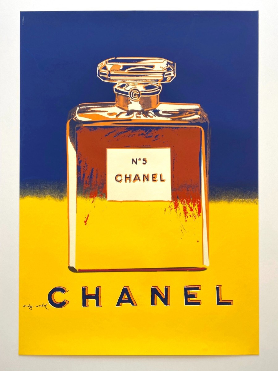ANDY WARHOL RARE 1997 CHANEL NO.5 FINE ART SILKSCREEN PRINT LRG