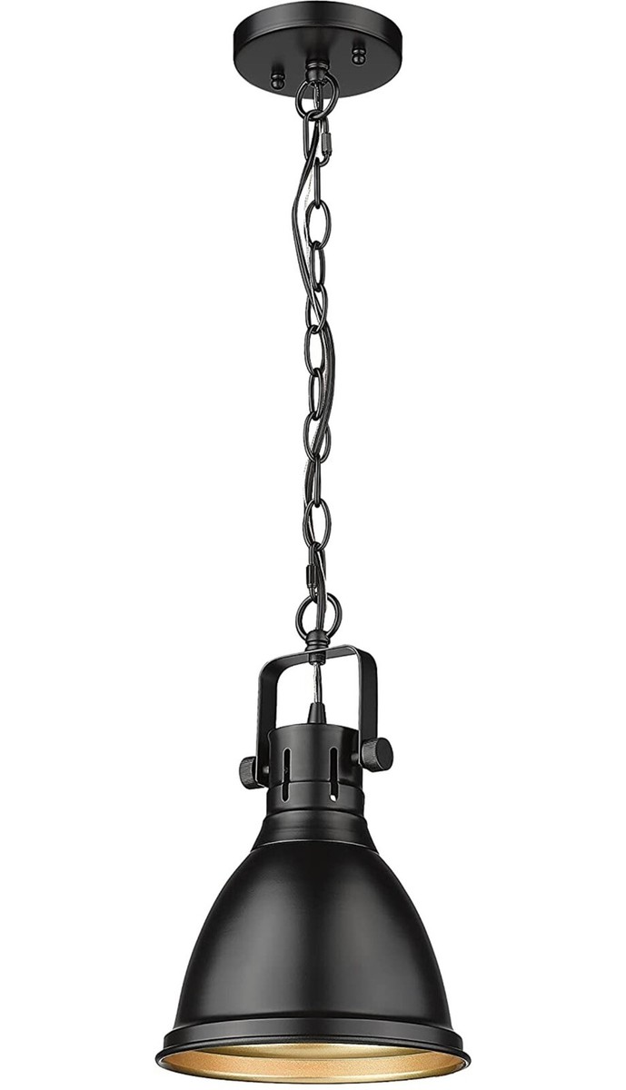 8 Inch Industrial Pendant Light Fixture With Metal Shade 1light
