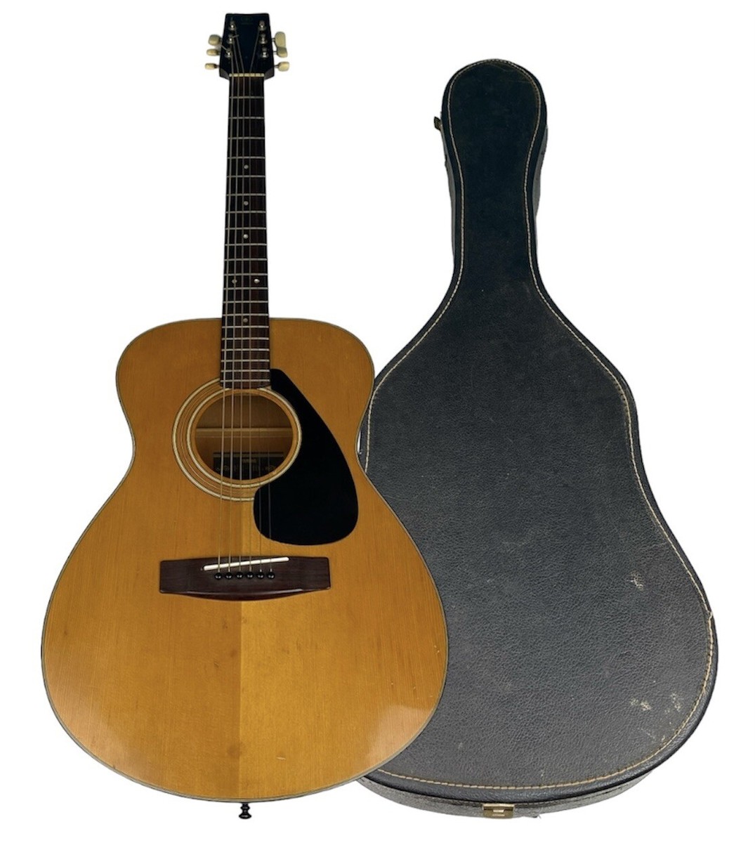 Vintage Yamaha Guitar Acoustic FG-110 Black Label with Case Music