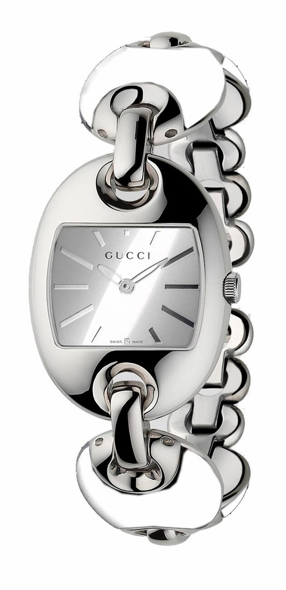 GUCCI Marina Stainless Steel w/ White Ceramic Inserts Band 121.5
