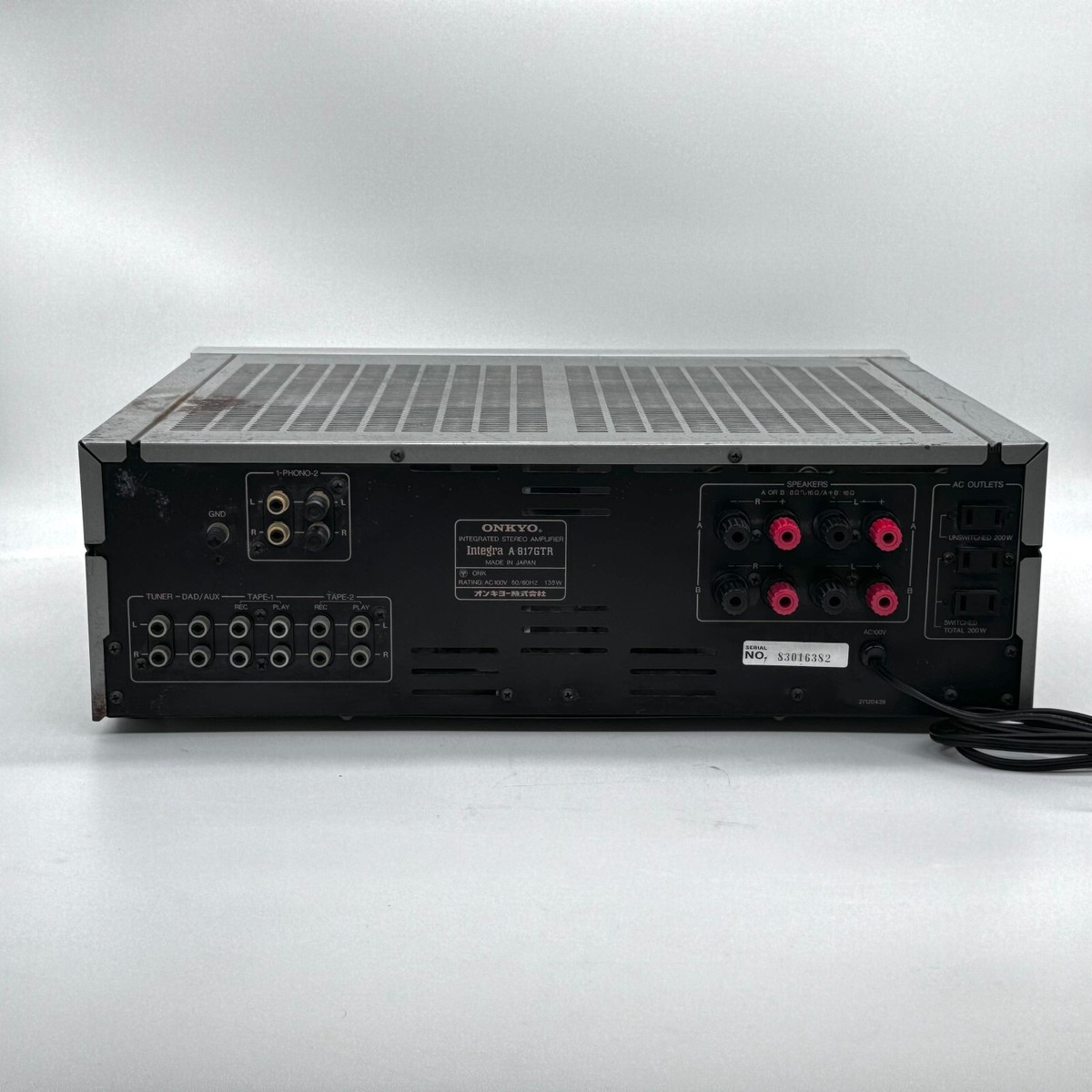 ONKYO Integra A-817GTR Amplifier Silver For Repair VTG From Japan