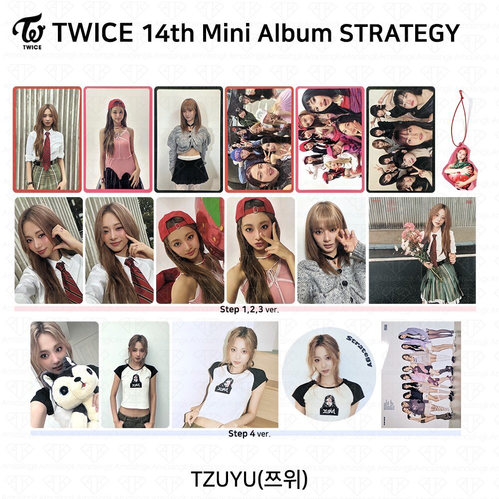TWICE 14th Mini Album STRATEGY Step1,2,3,4 Photocard Postcard