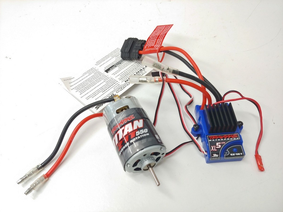 NEW Traxxas XL5HV 3S ESC W/ Titan 21T 550 Reverse Rotation Motor