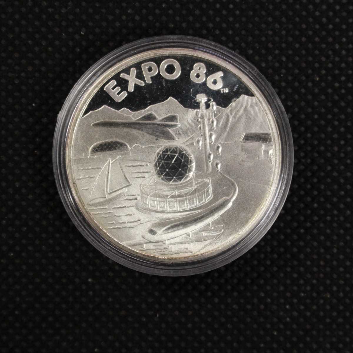 1986 World Exposition “Expo 86” .999 Silver Medallion In Original