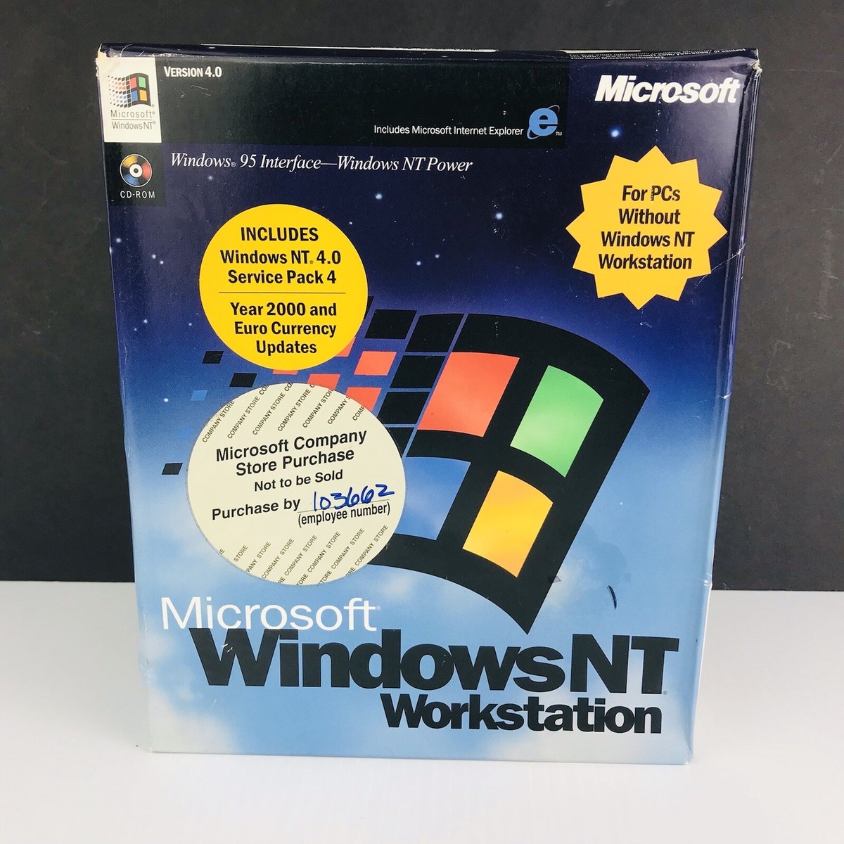 Microsoft Windows NT Workstation 4.0 CD Full Version Retail SEALED