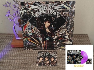 Autographed Signed Card + BABYMETAL Metal Forth Momo Purple Vinyl