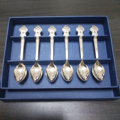 BUCHERER ROLEX Commemorative Silver Spoon Set of 6 ROLEX BUCHERER